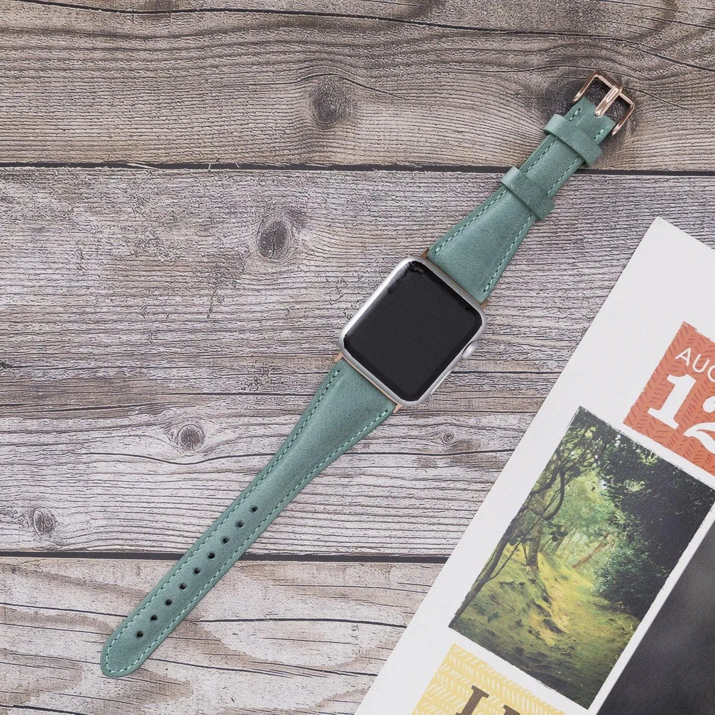 Classic Slim Style Genuine Leather Apple Watch Band