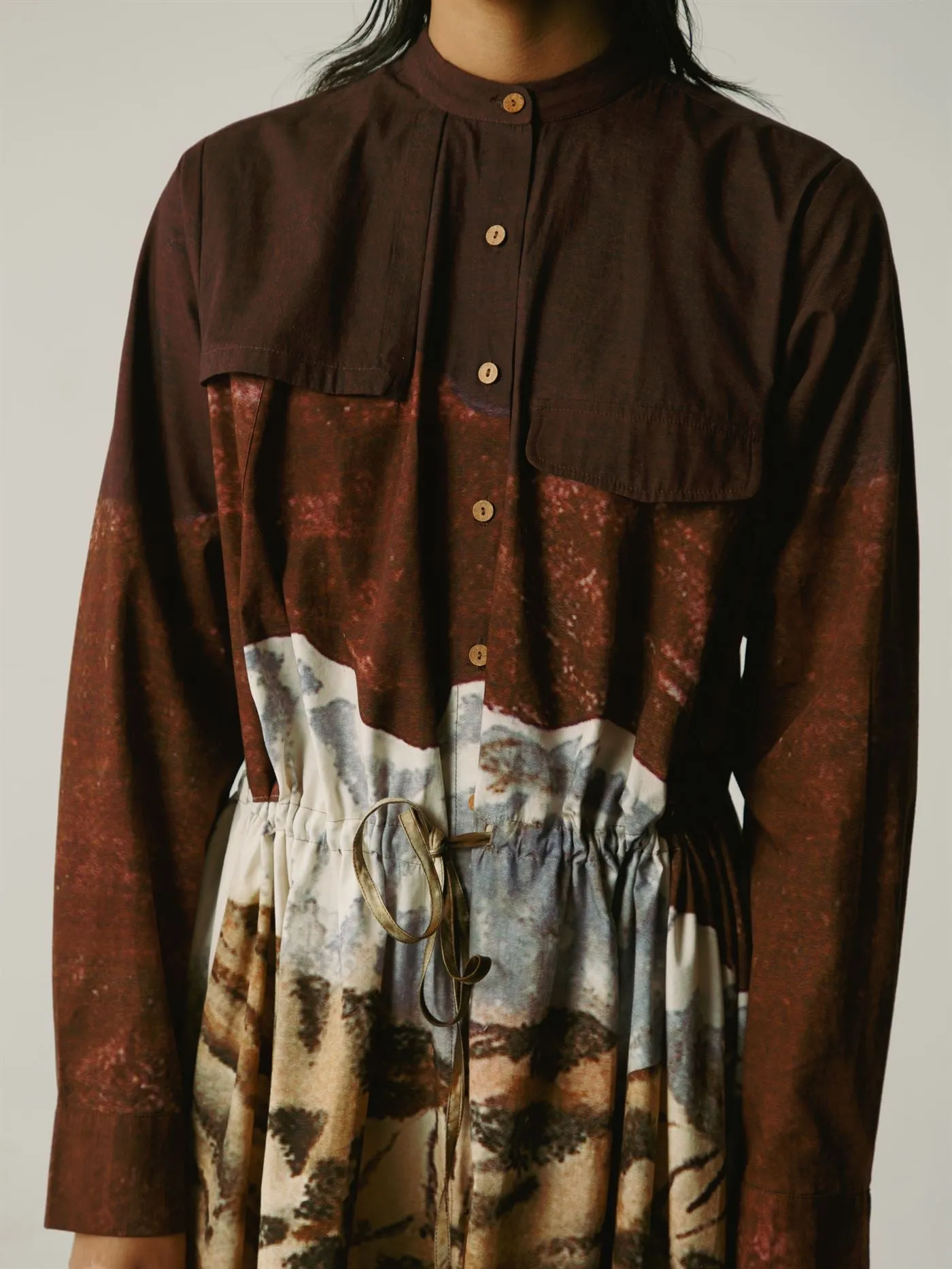 CORD   I   Taranto Sleet Dress Dress Cotton Satin Lava Print W21-SLTD-LVP