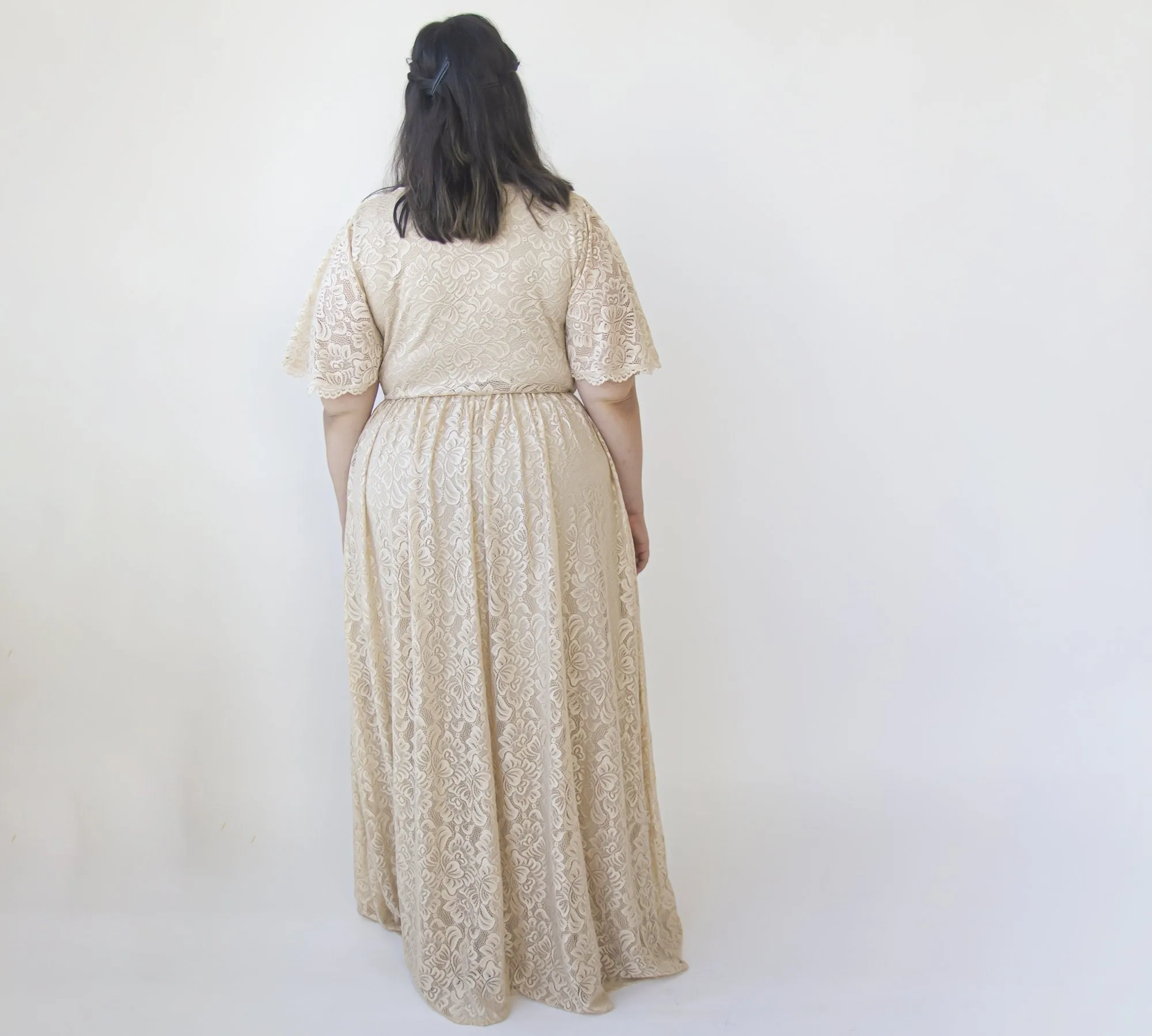 Curvy Champagne dress #1331