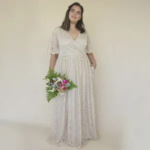 Curvy Champagne dress #1331