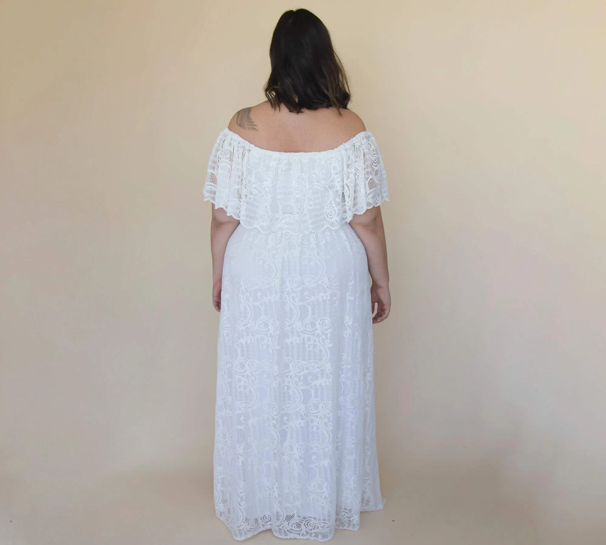 Curvy Ruffled Crinkle Dress #1327