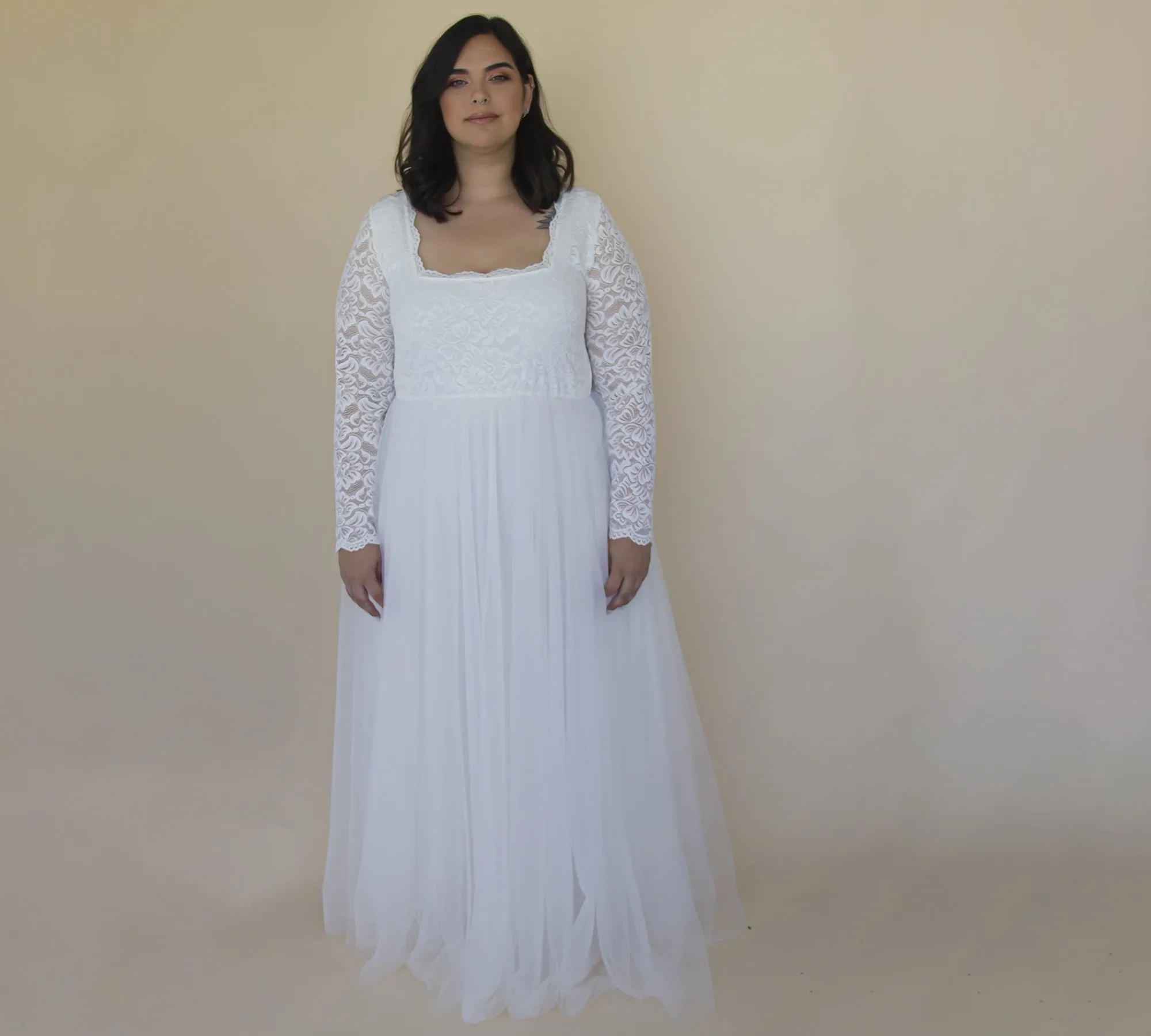 Curvy Tulle & Lace Dress #1320