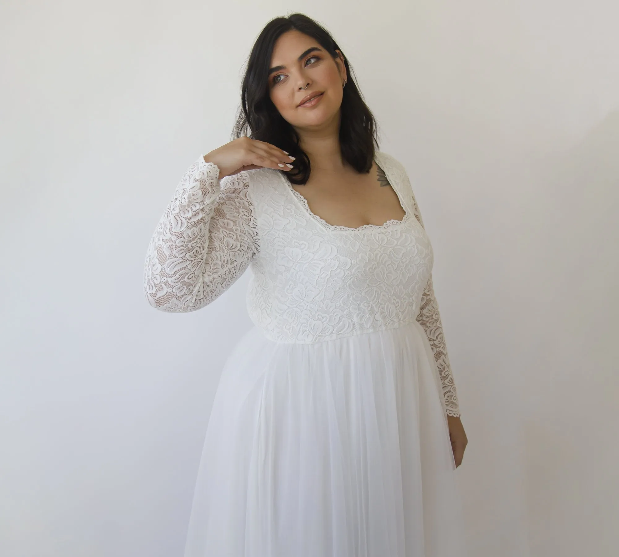 Curvy Tulle & Lace Dress #1320