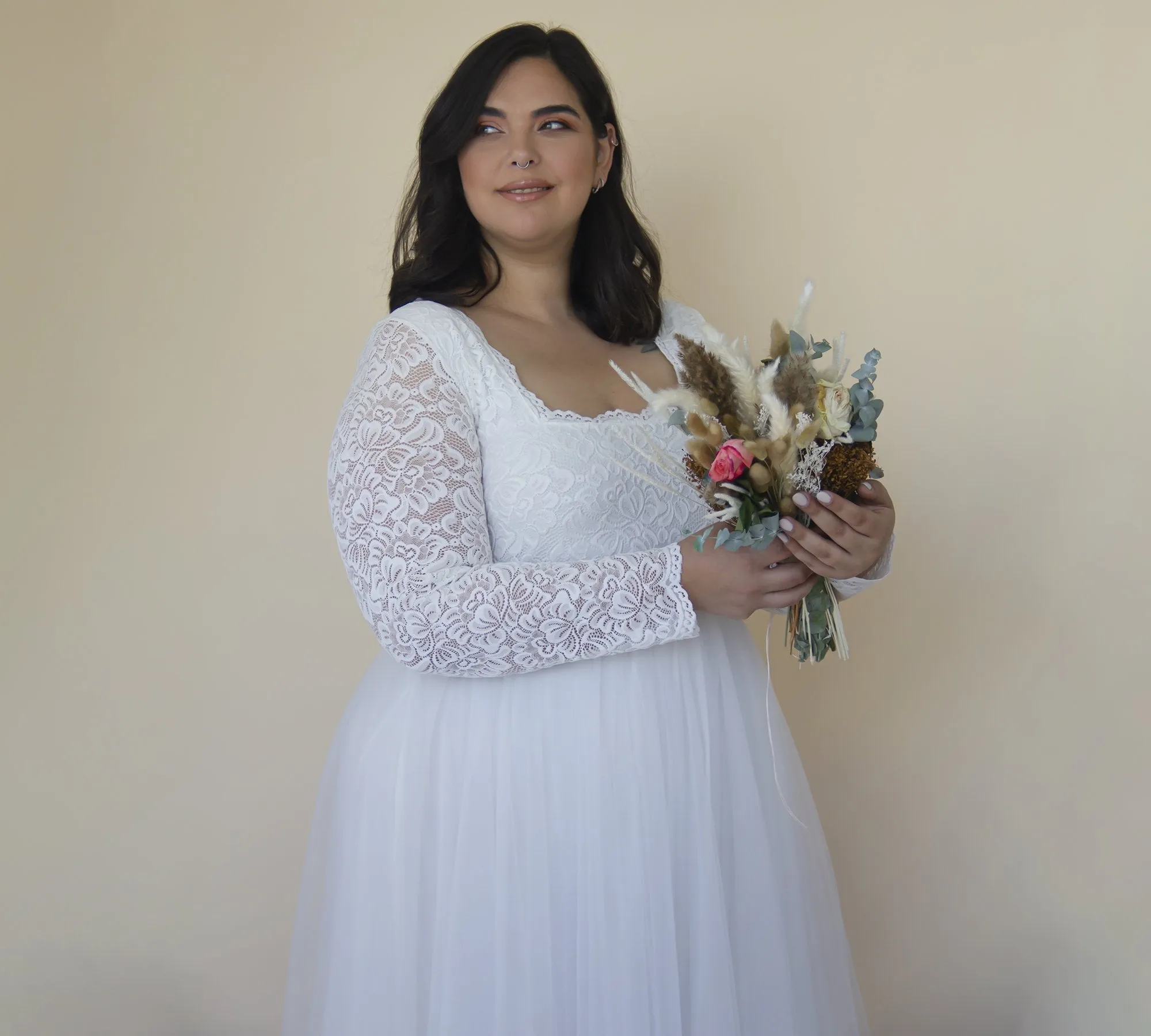 Curvy Tulle & Lace Dress #1320