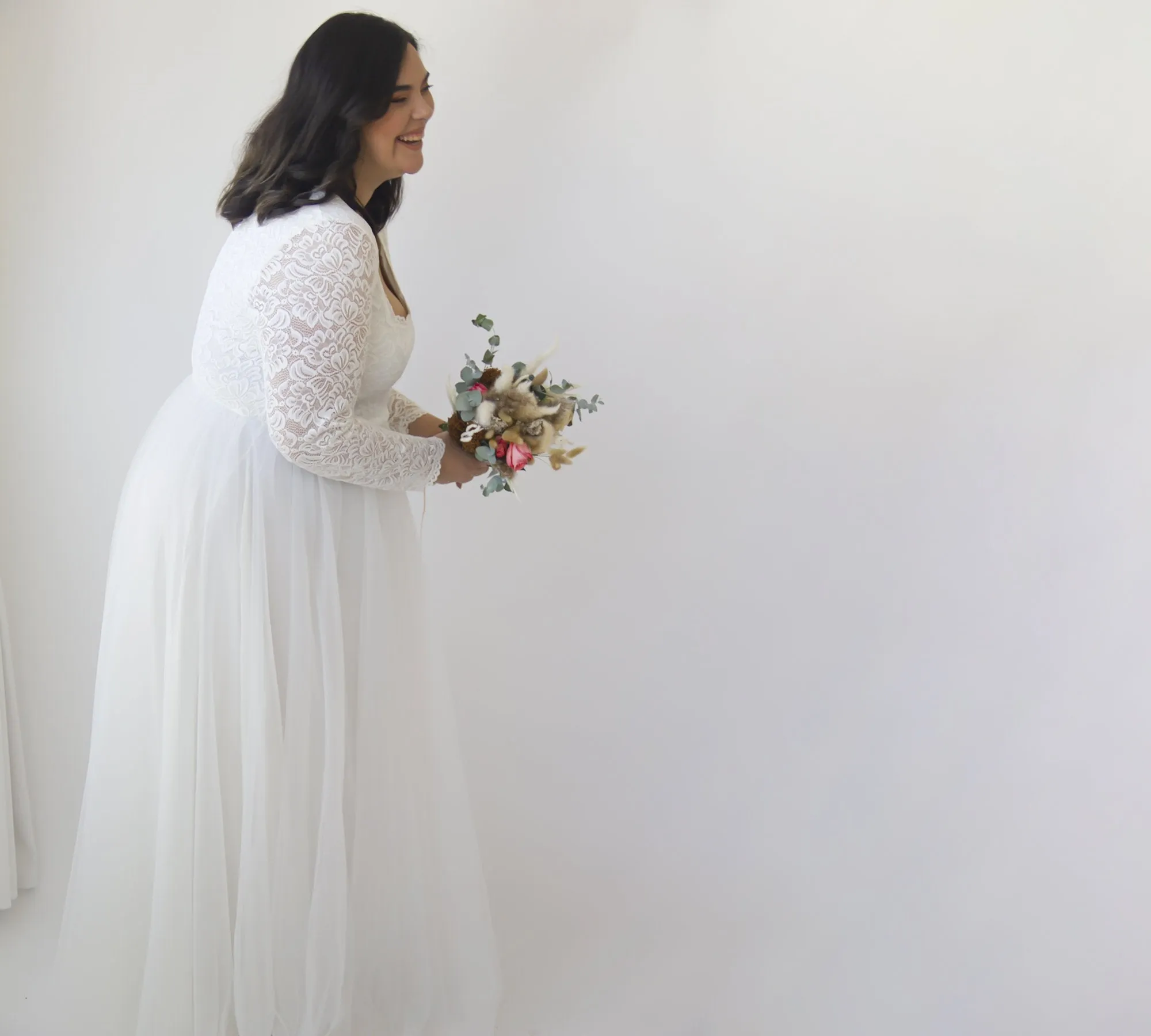 Curvy Tulle & Lace Dress #1320
