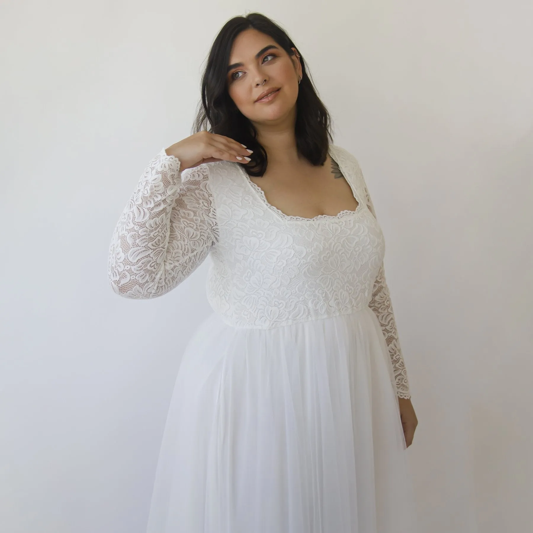 Curvy Tulle & Lace Dress #1320