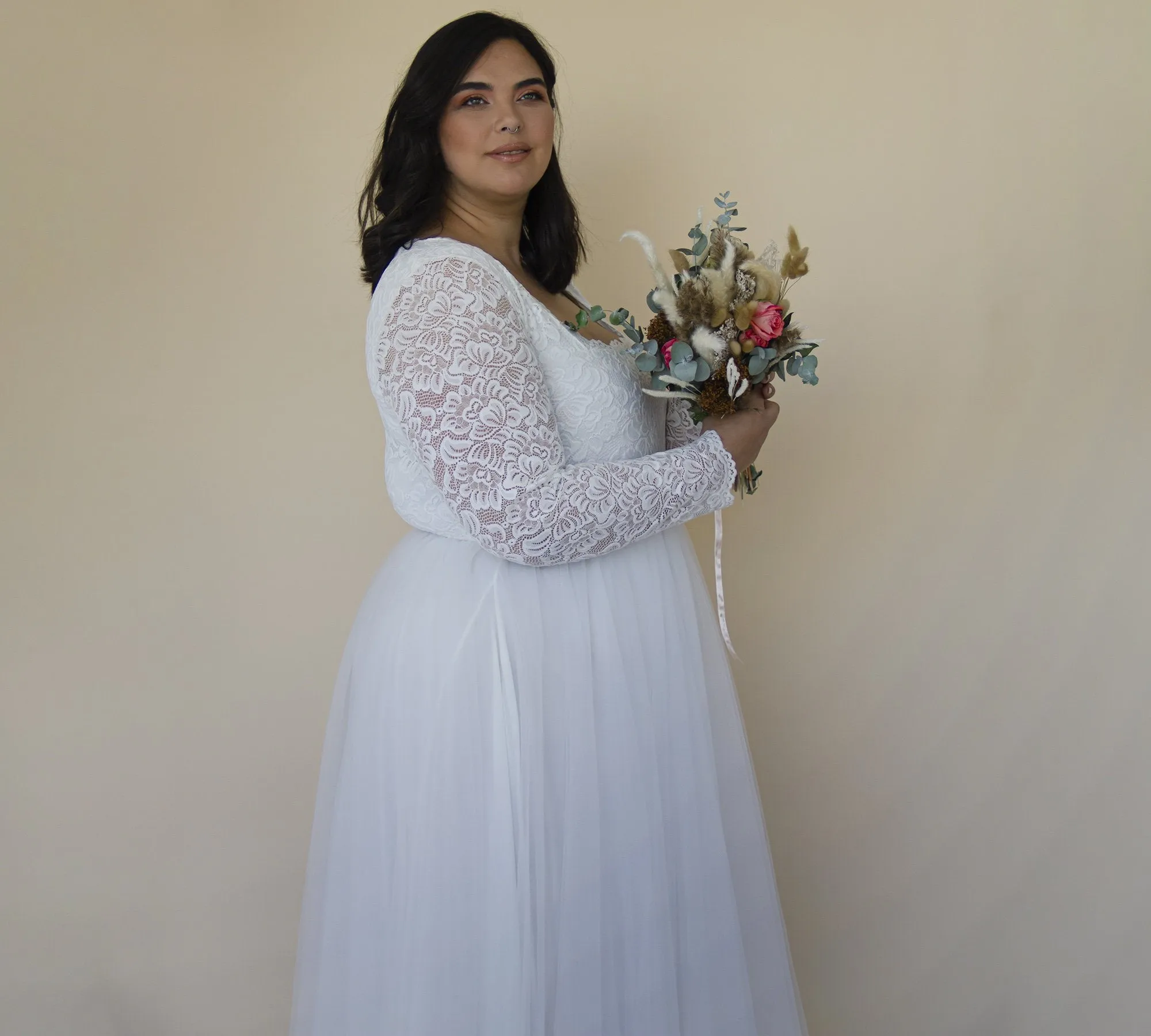 Curvy Tulle & Lace Dress #1320