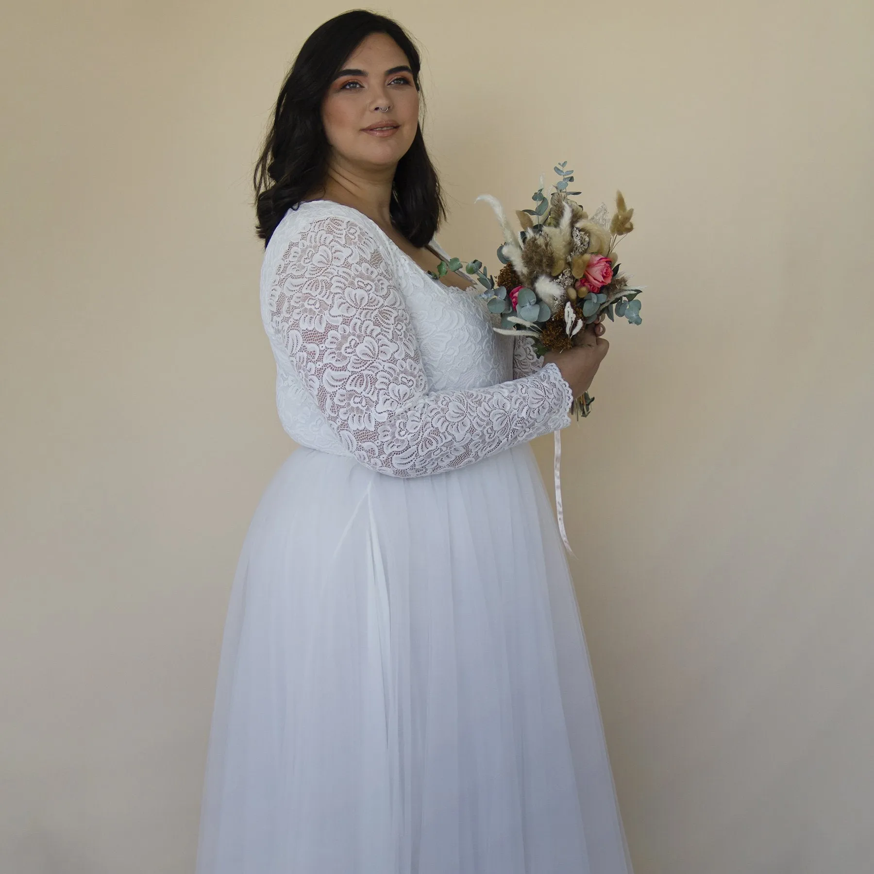 Curvy Tulle & Lace Dress #1320