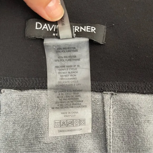 David Lerner Faux Leather Side Stripe Mini Skirt Size L Revolve