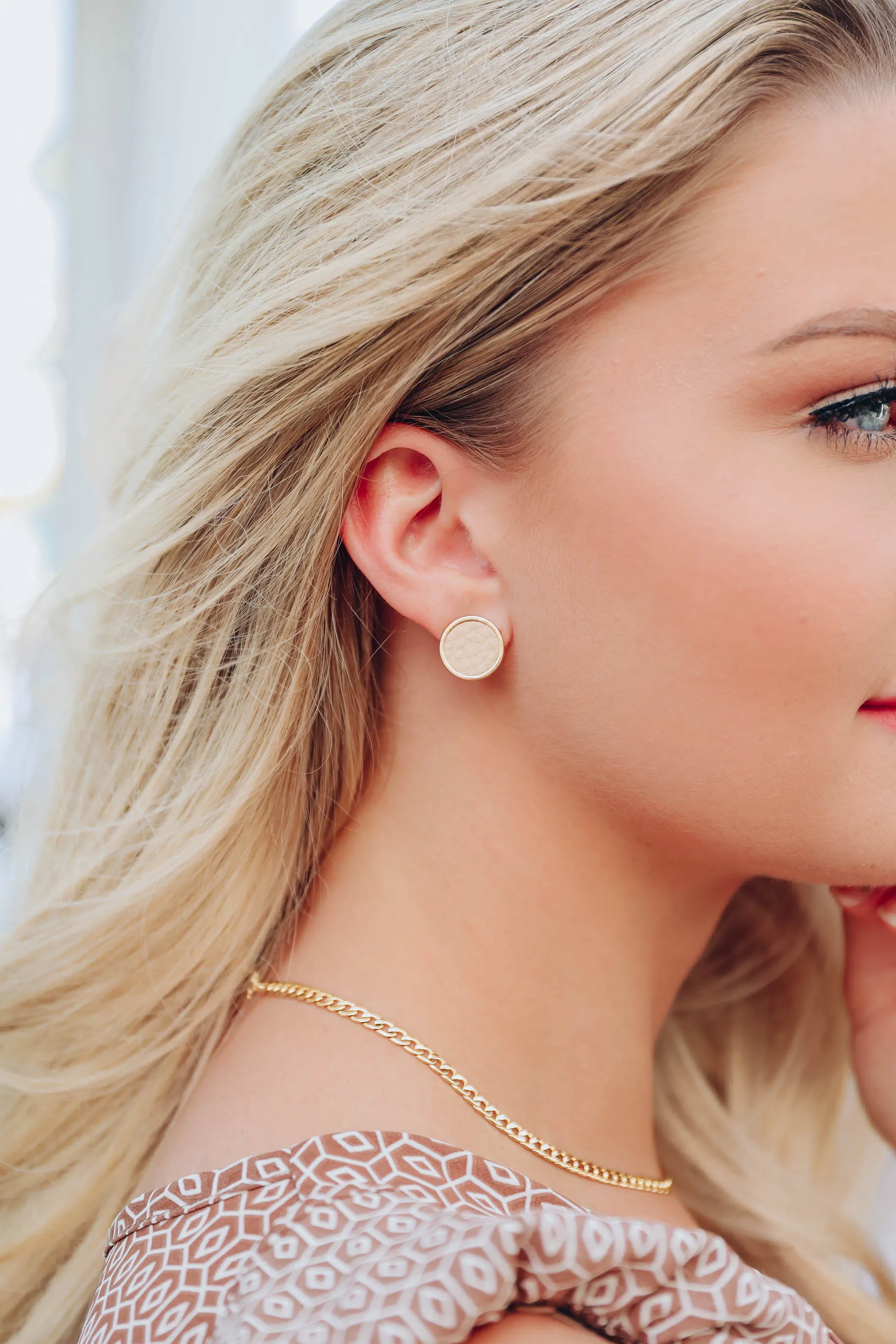 Delphi Stud Earring Set - Tan