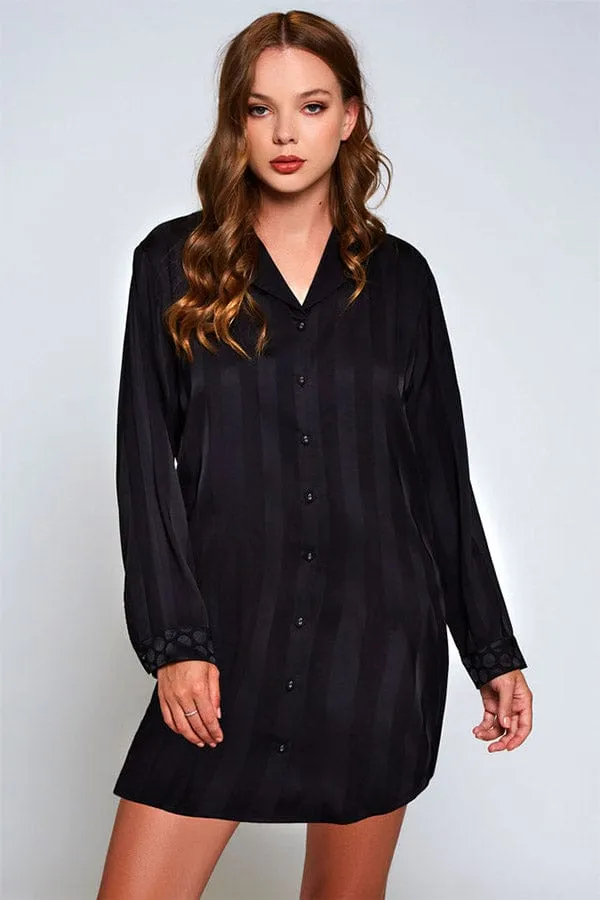 Delphine Nightshirt- Black