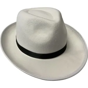 Deluxe White Fedora Hat