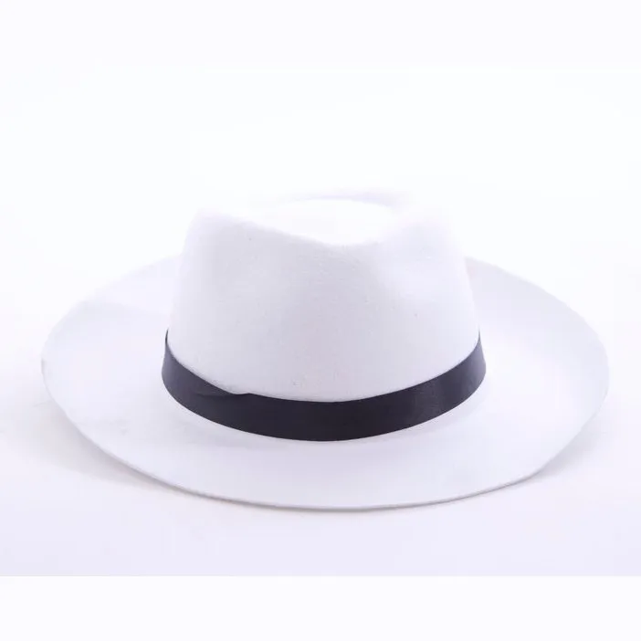 Deluxe White Fedora Hat