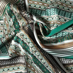 Digital Printed Armani Satin Fabric 150 cm Tribal