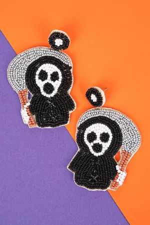Don't Fear The Reaper Seed Bead Earrings