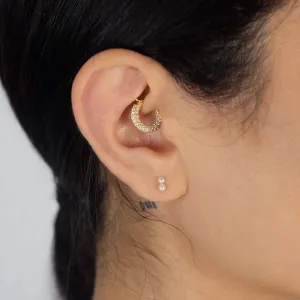 Double Pearl Stud Earring