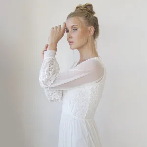 Dress with chiffon sleeves #1352