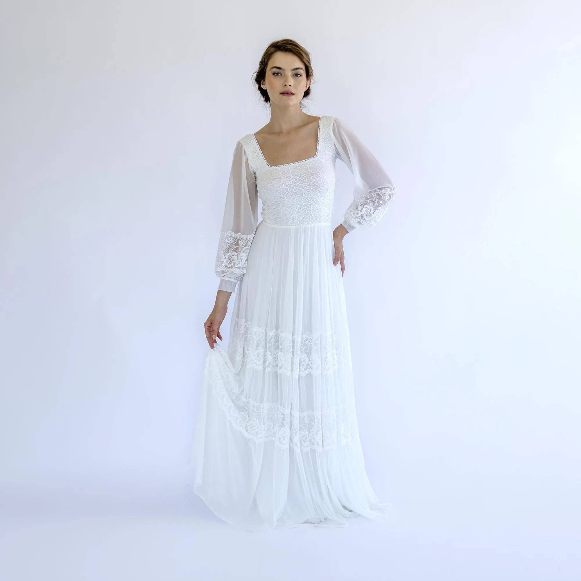 Dress with Square Neckline #1497