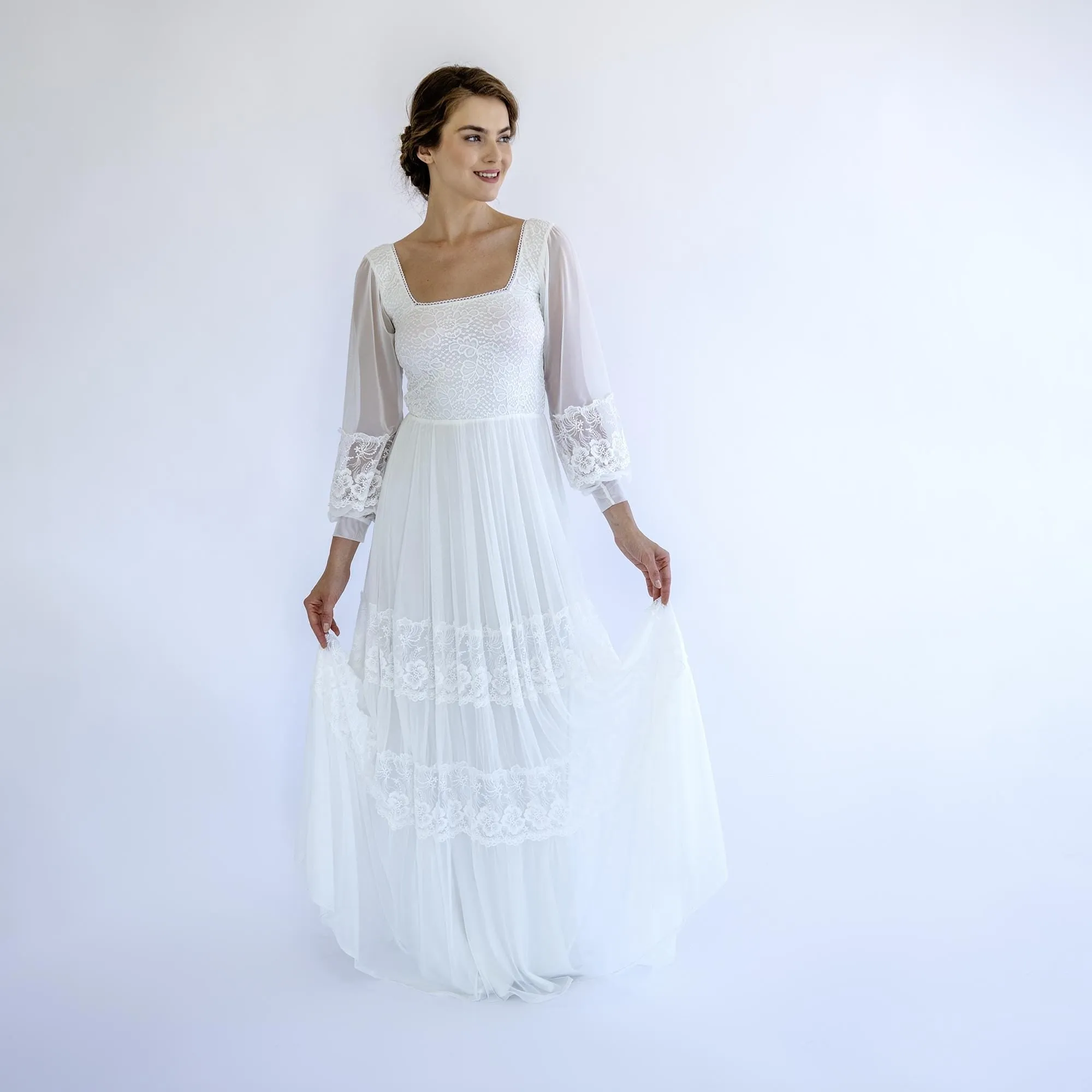 Dress with Square Neckline #1497
