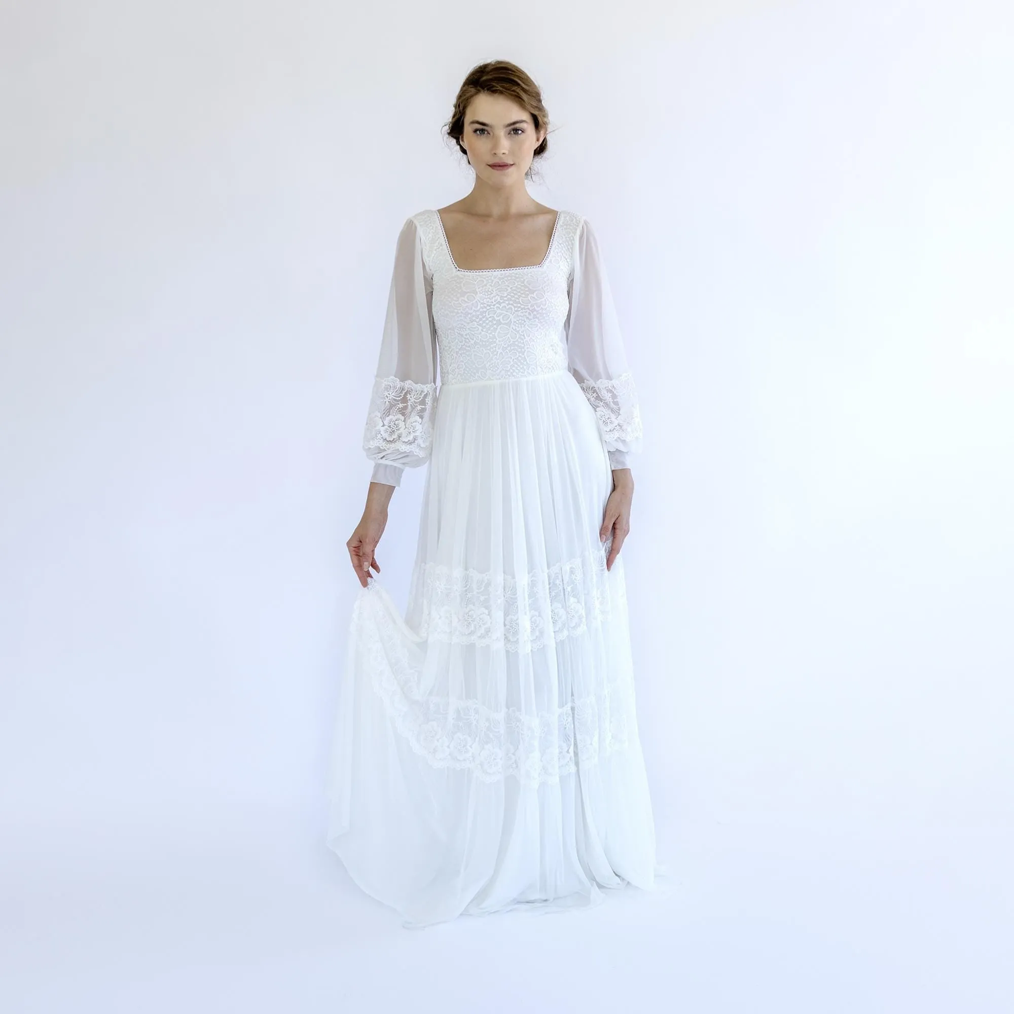 Dress with Square Neckline #1497
