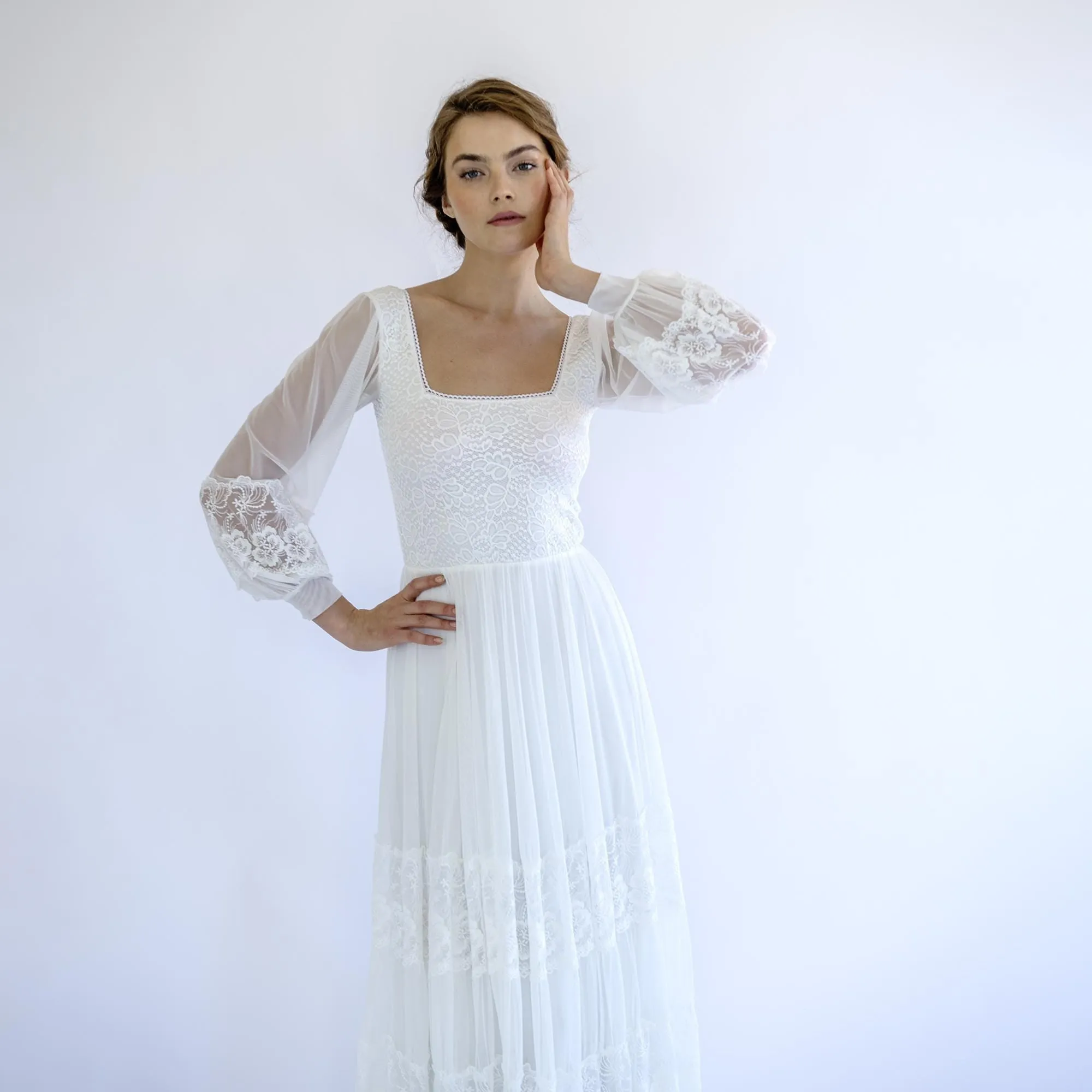 Dress with Square Neckline #1497