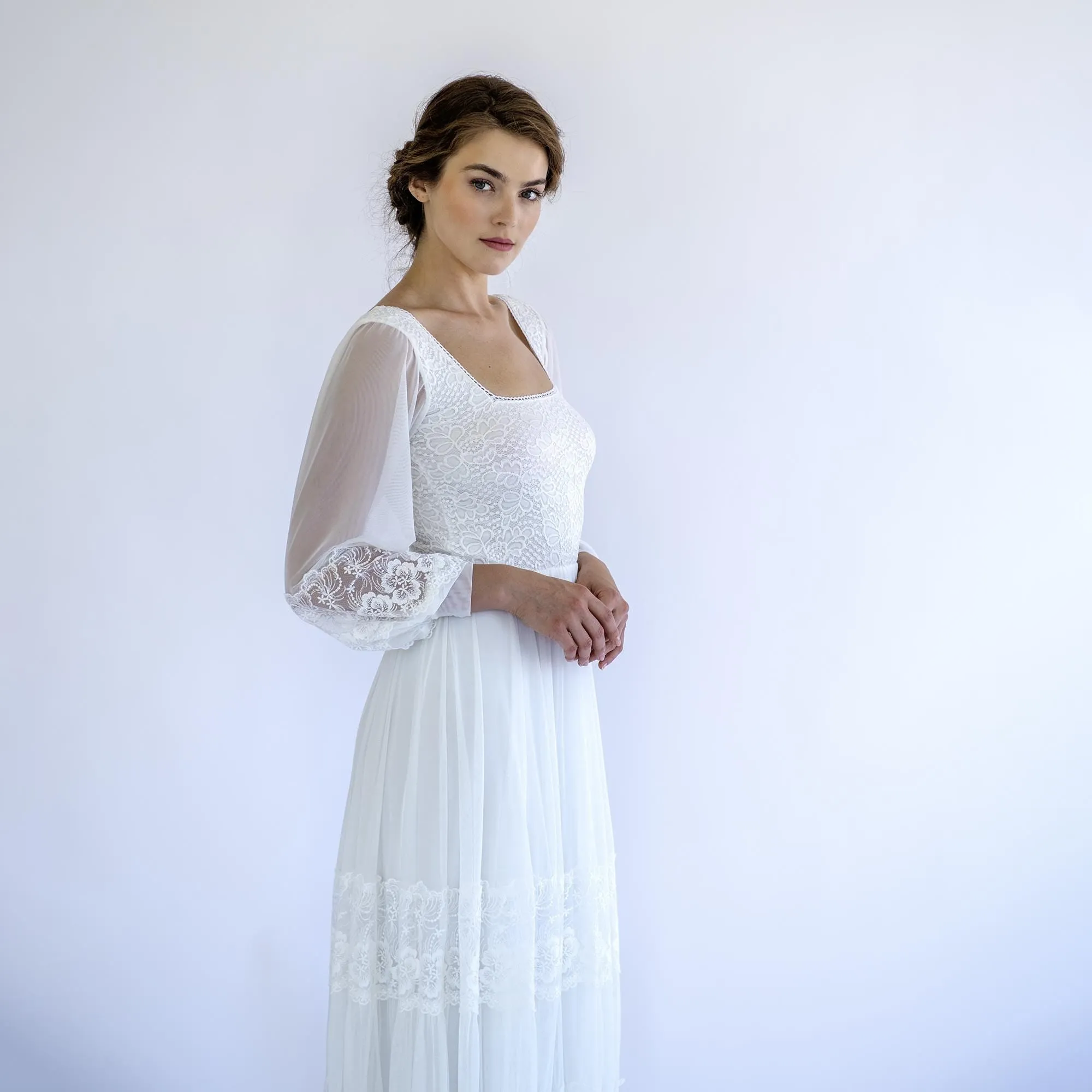 Dress with Square Neckline #1497
