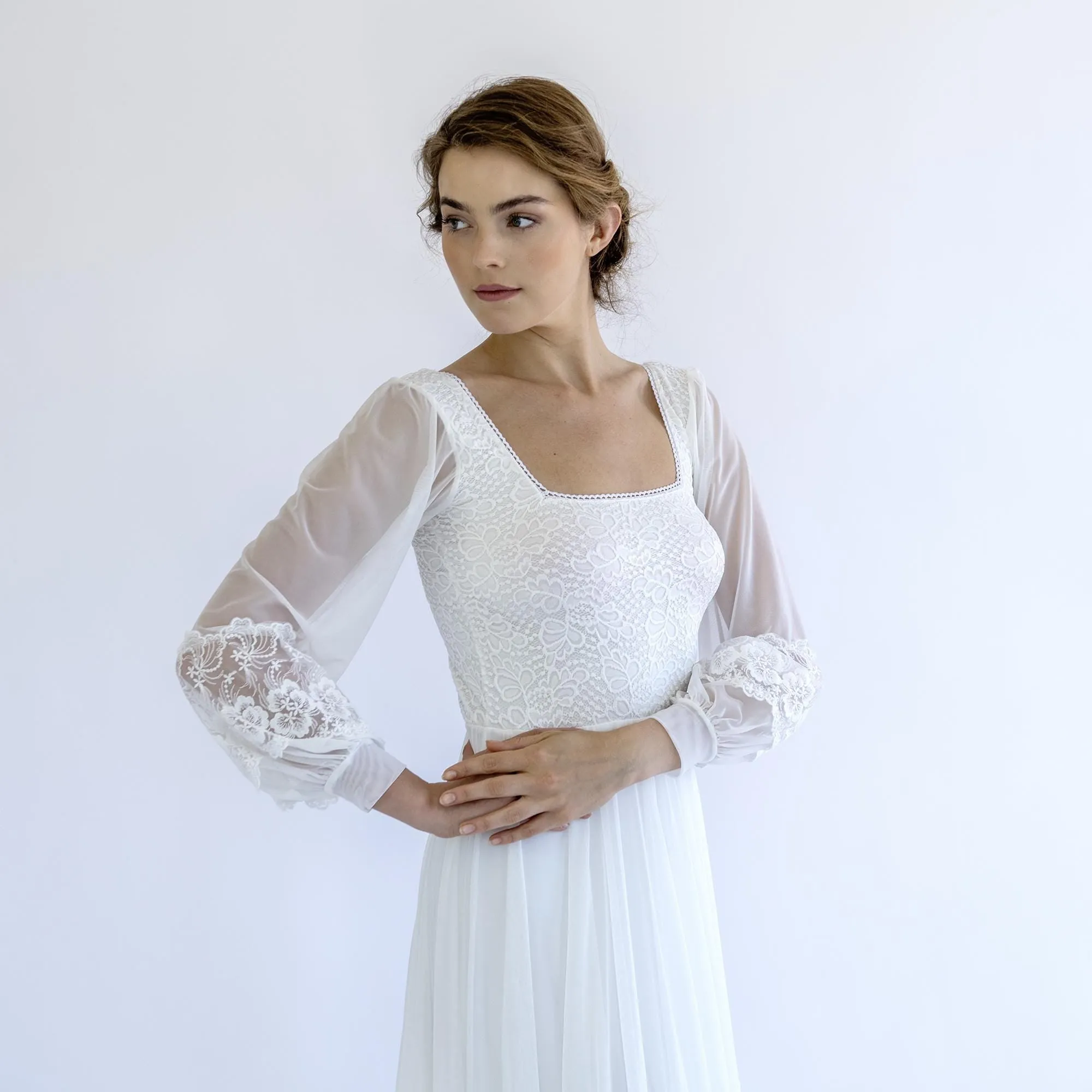 Dress with Square Neckline #1497