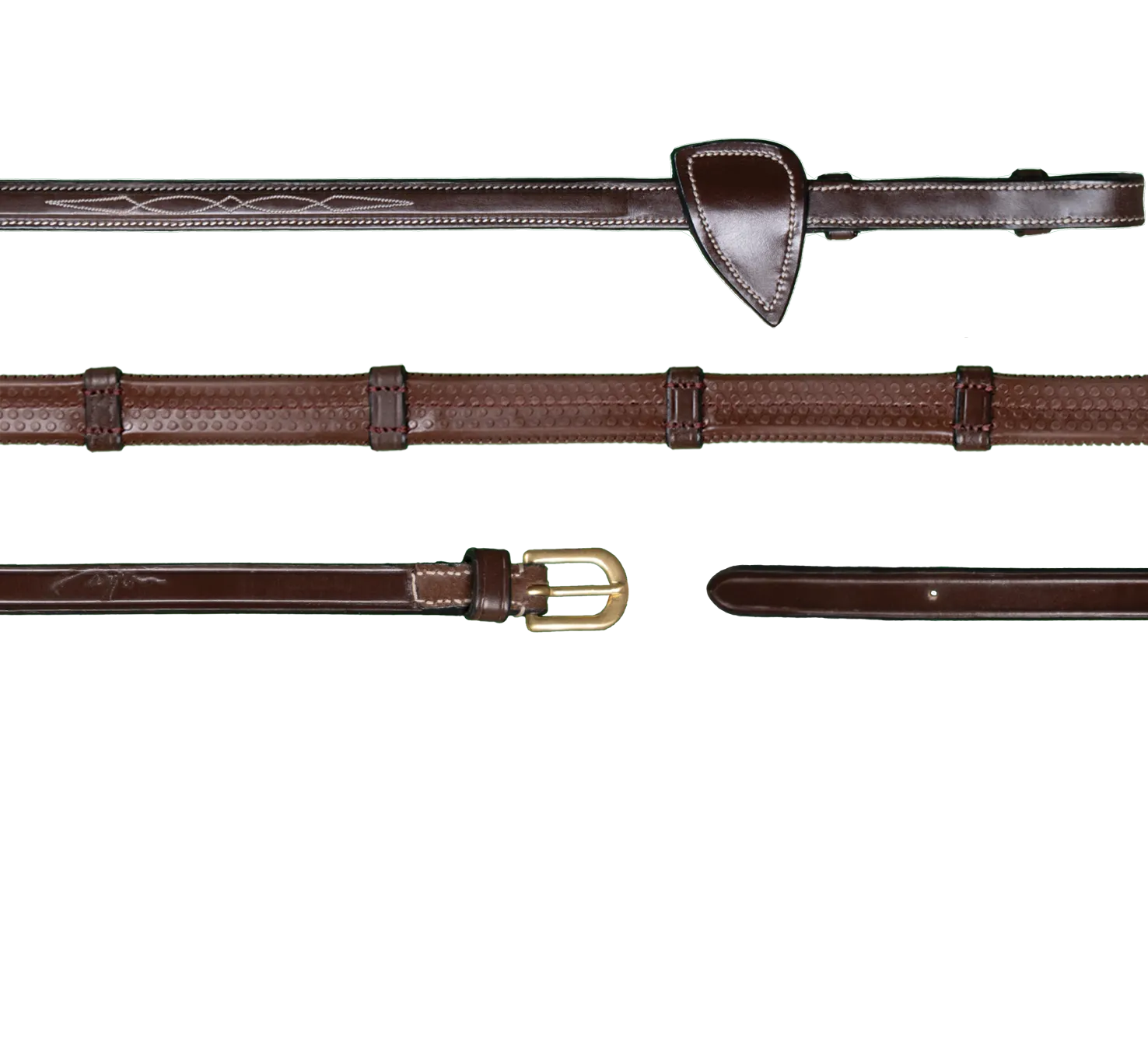 Dy'on Rubber Reins with 7 Leather Loops DY05C