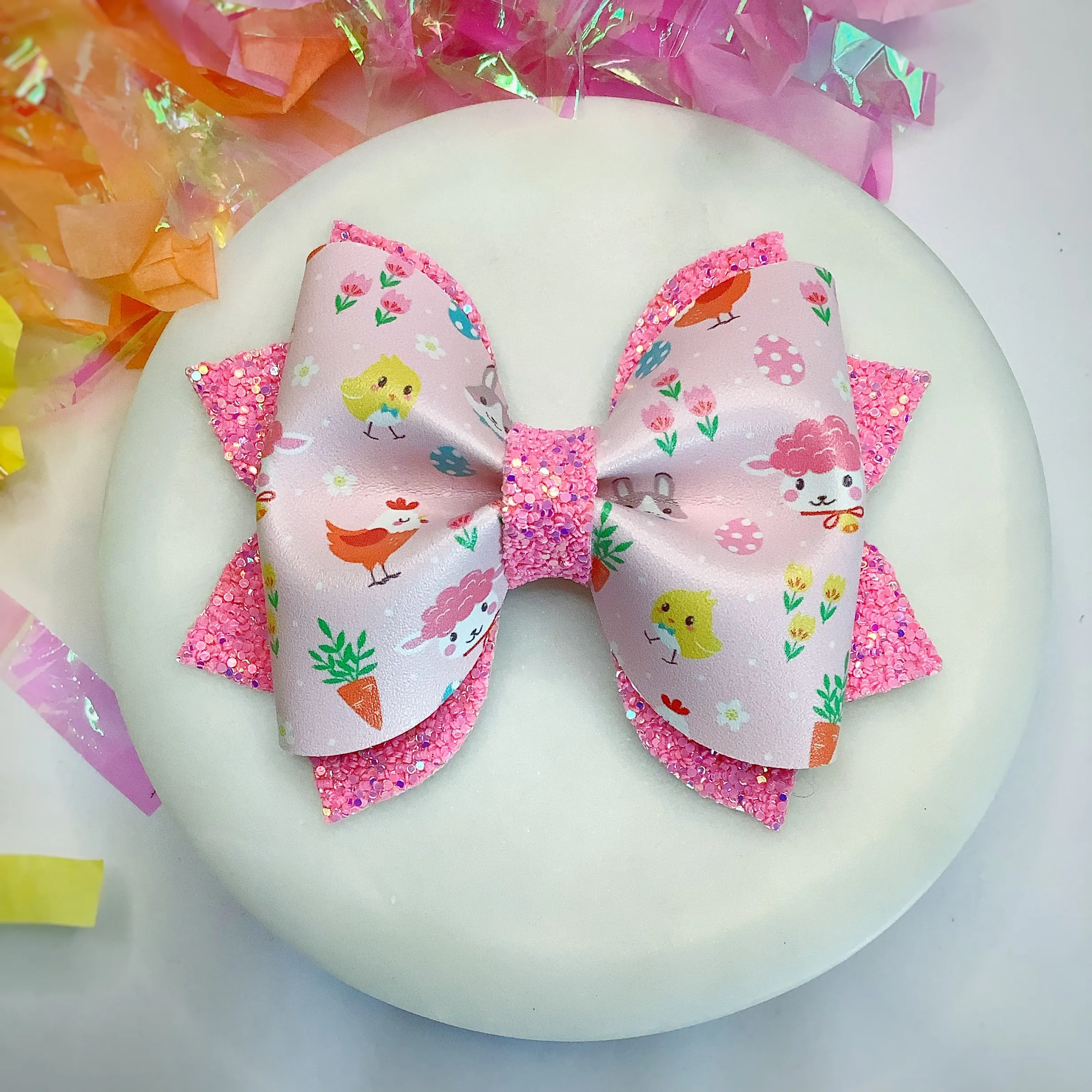 Easter Friends Faux Leather Bow Collection