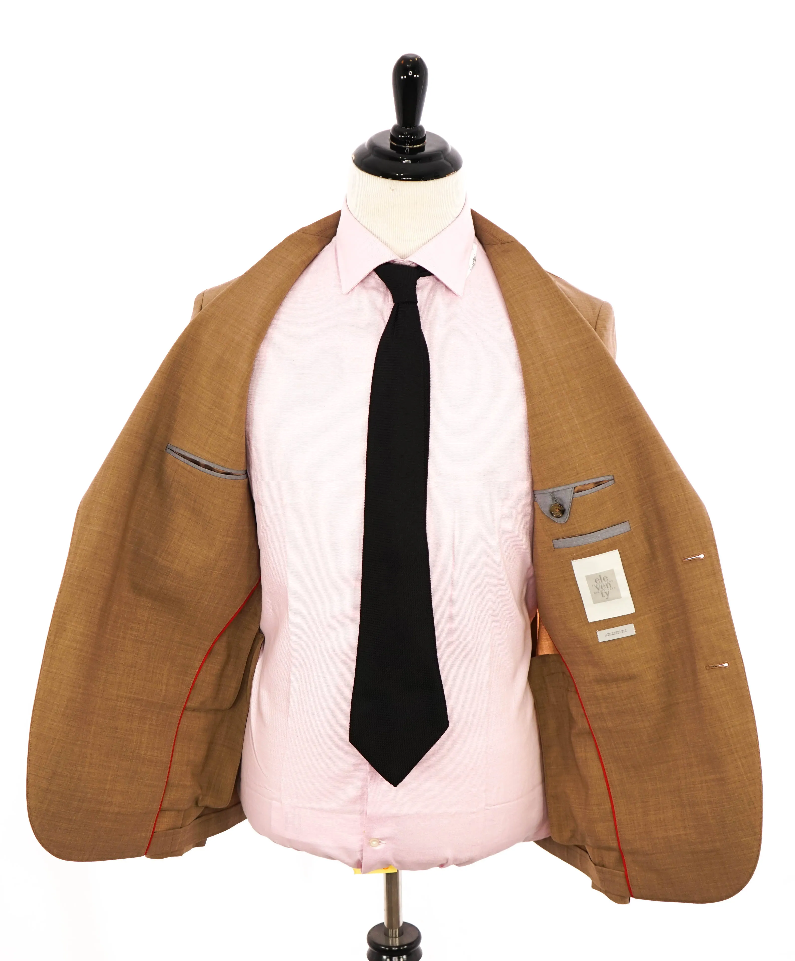 ELEVENTY - Peak Lapel Brown Semi-Lined Summer Suit - 40 US (50EU)