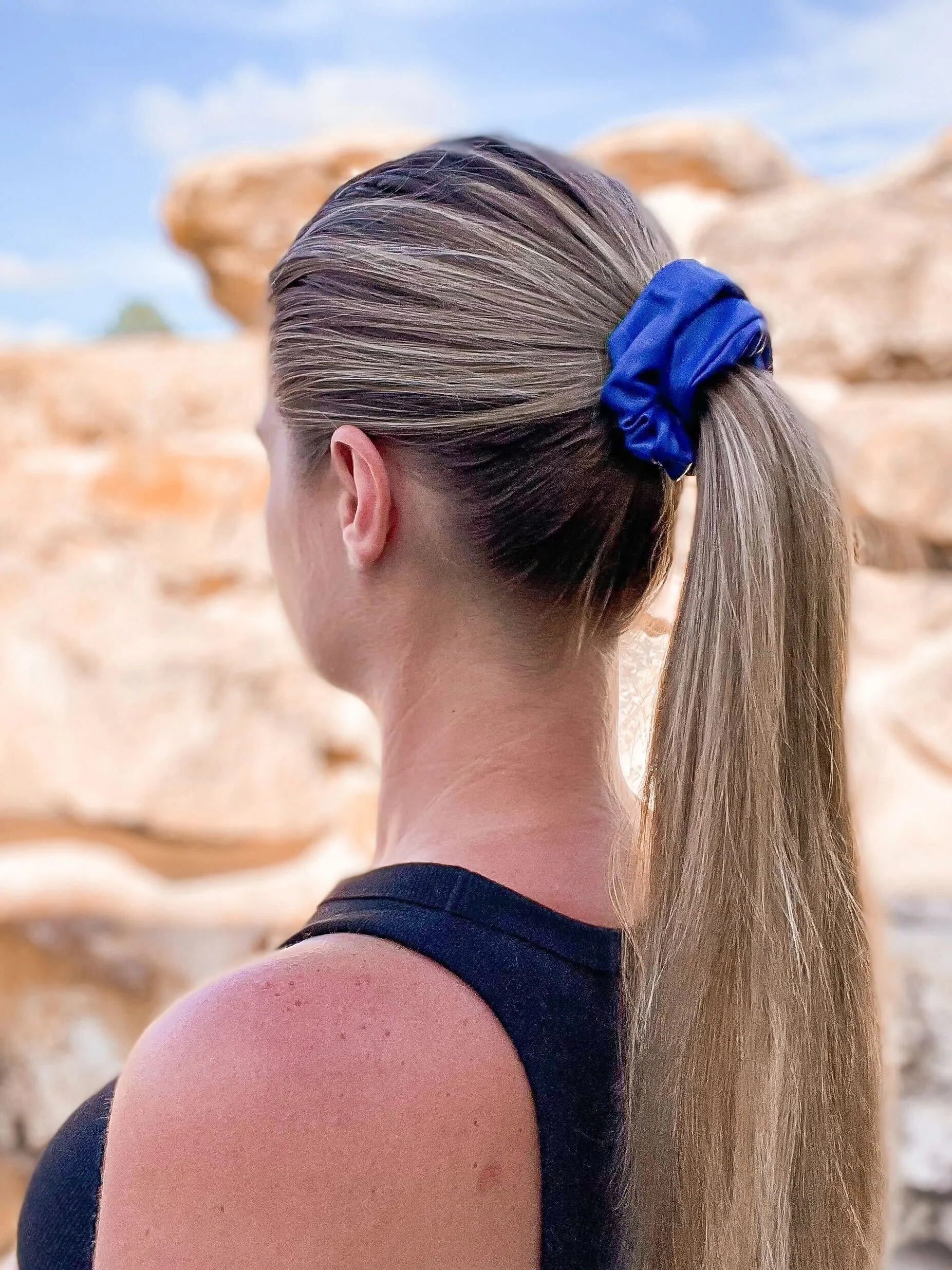 Faux Leather Hair Scrunchies - Choice of Color