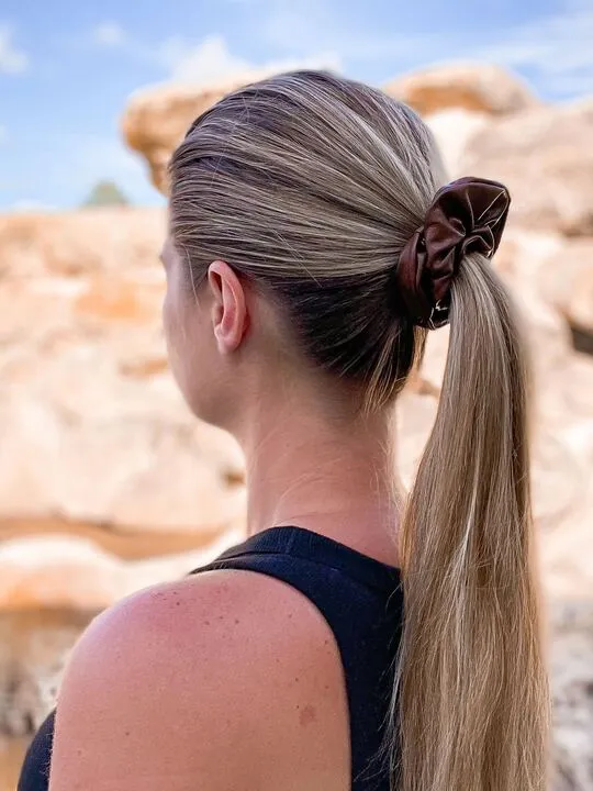 Faux Leather Hair Scrunchies - Choice of Color