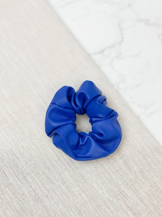 Faux Leather Hair Scrunchies - Choice of Color