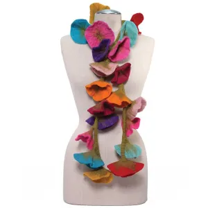 Felted flower scarves- Mixed Colors