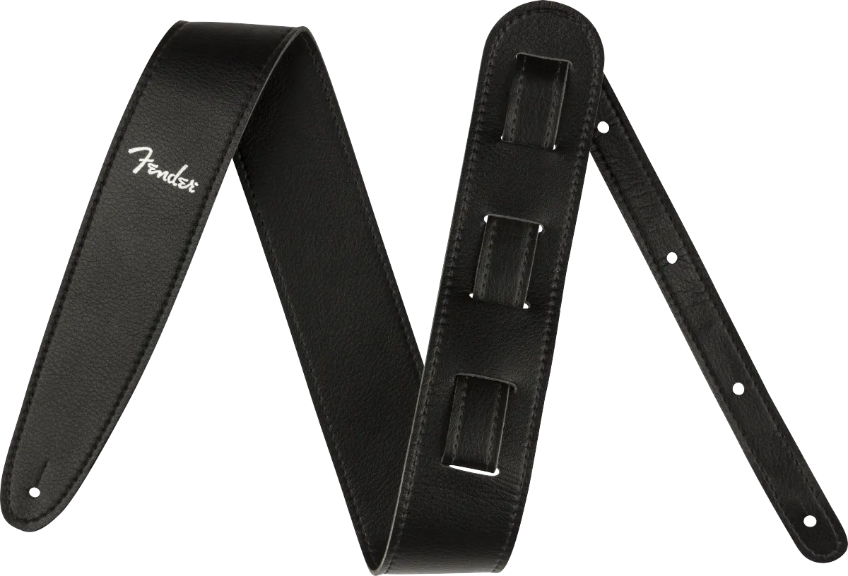 Fender Vegan Leather Strap, Black, 2.5", Microfiber