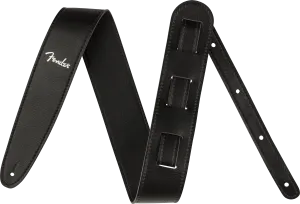 Fender Vegan Leather Strap, Black, 2.5", Microfiber