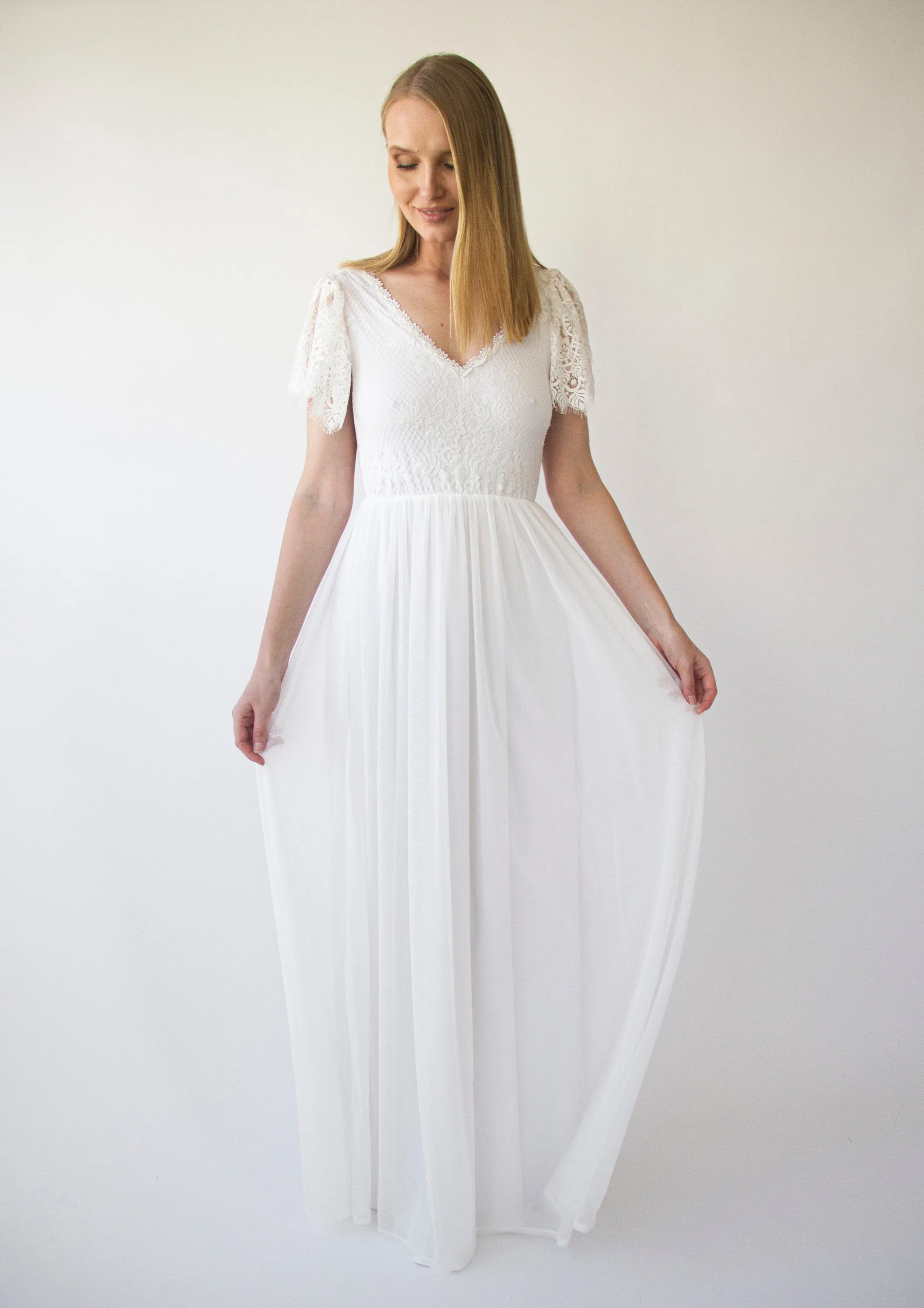 Flutter Sleeves dress, #1386