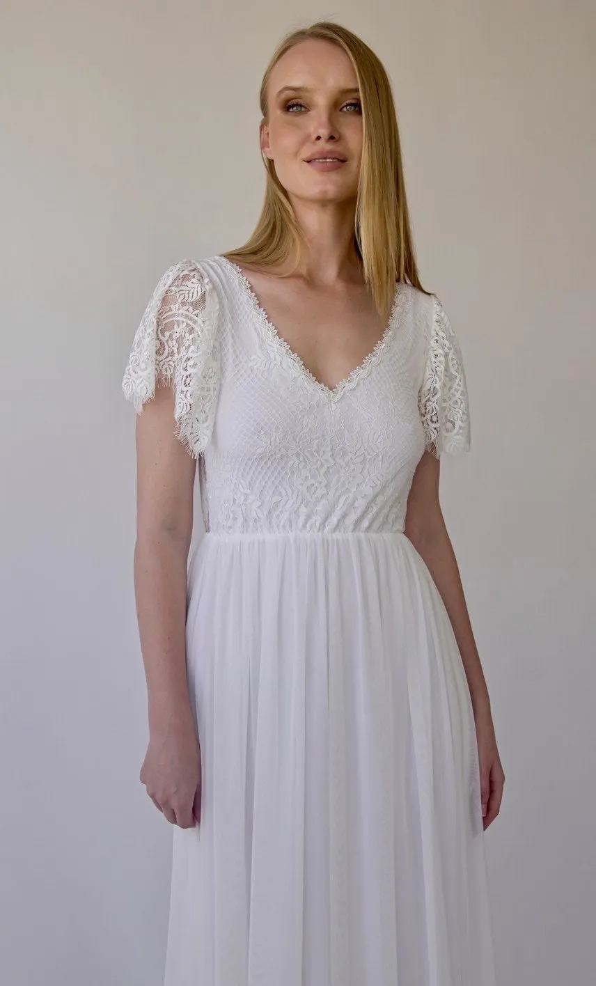 Flutter Sleeves dress, #1386