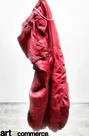 FREECITY FLAP/SNAP SATIN JUMPPANT - red glass