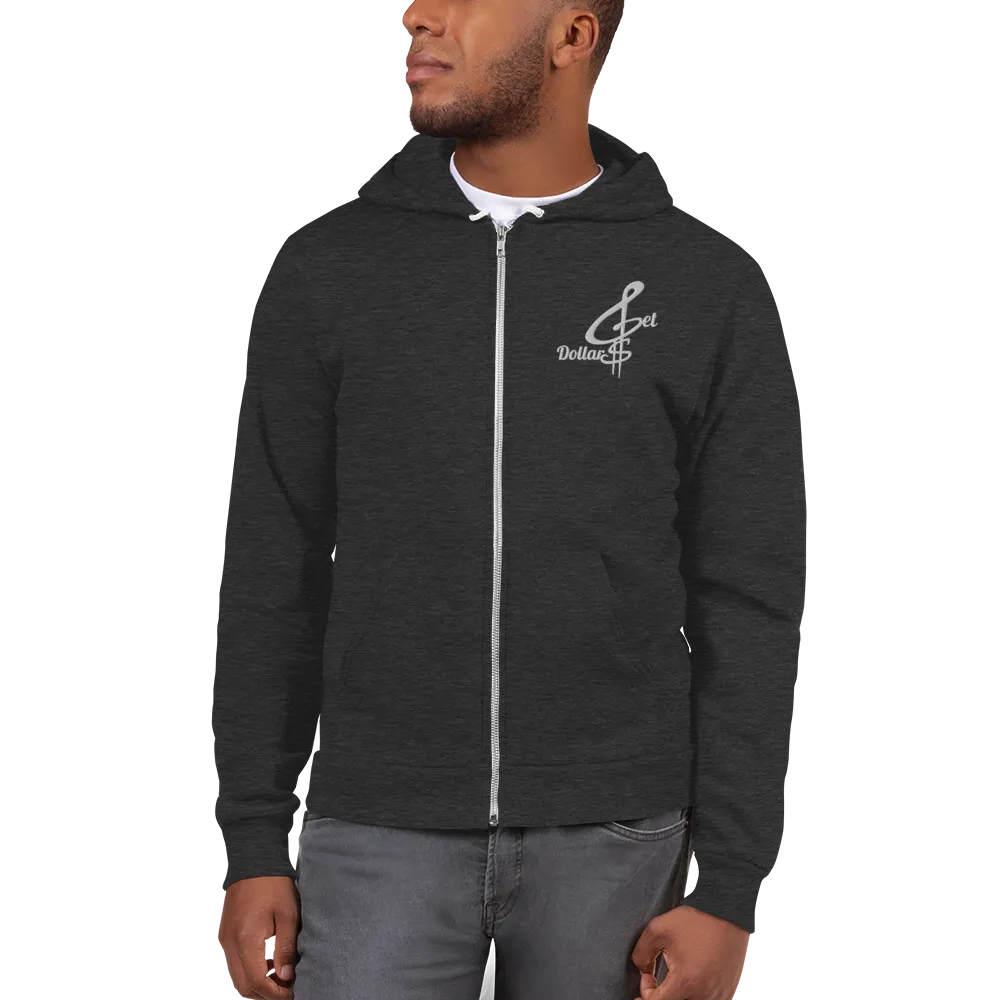 Get Dollars Unisex Hoodie (Classic White Logo)