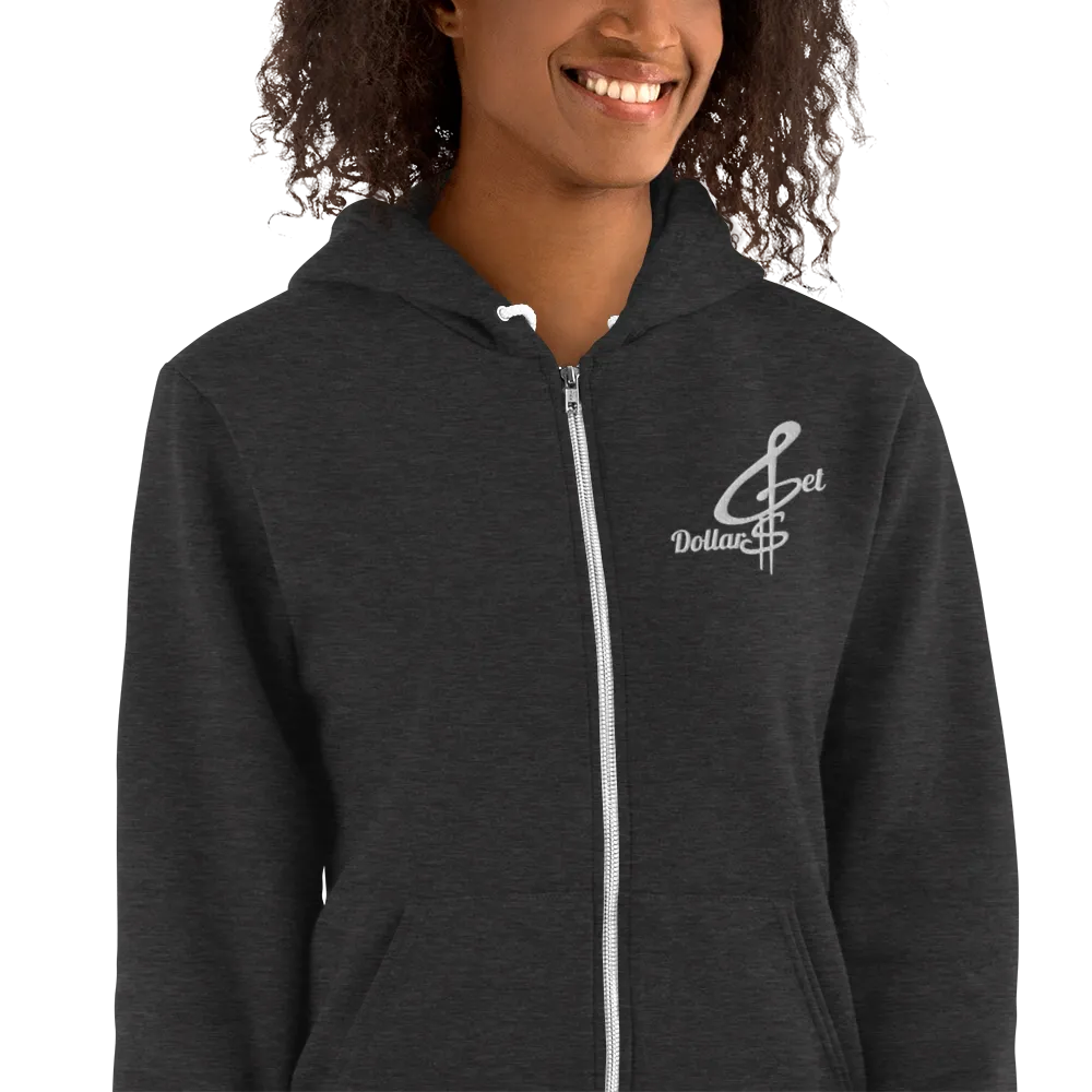 Get Dollars Unisex Hoodie (Classic White Logo)