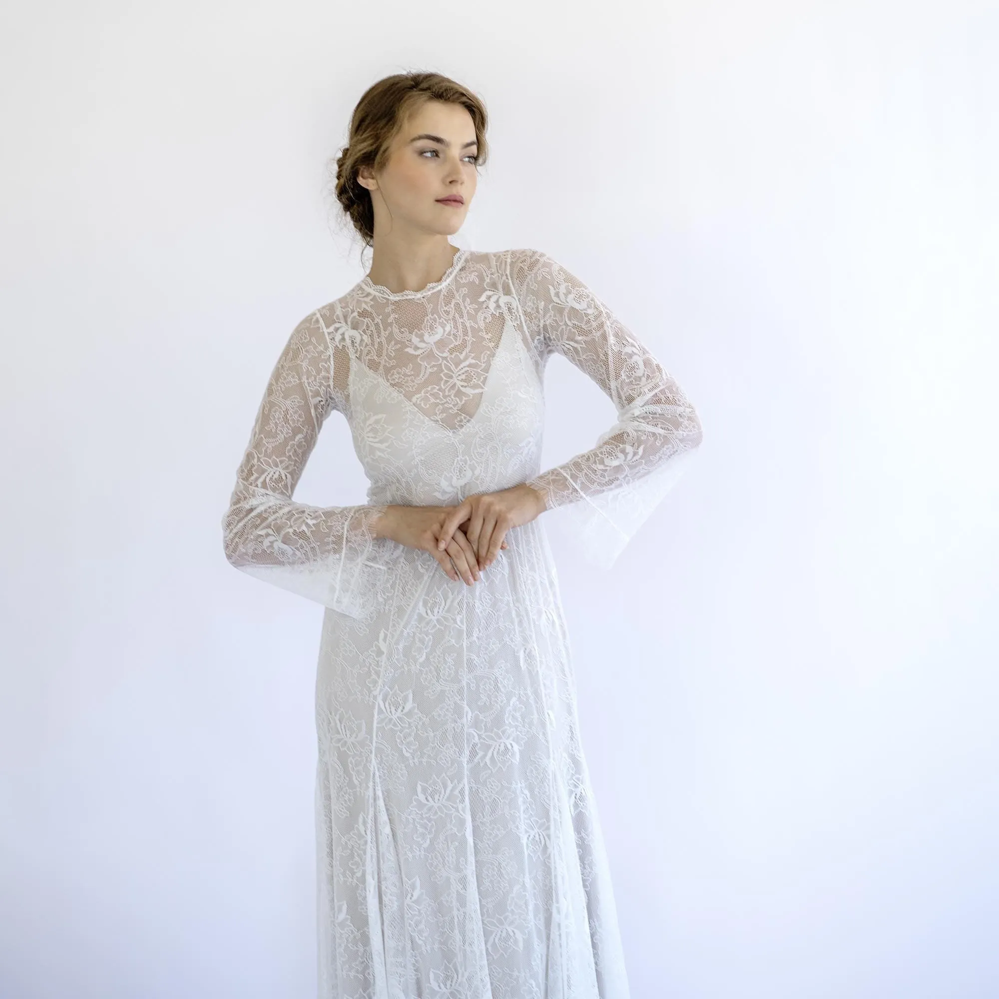 Gown with Champagne Lining #1499