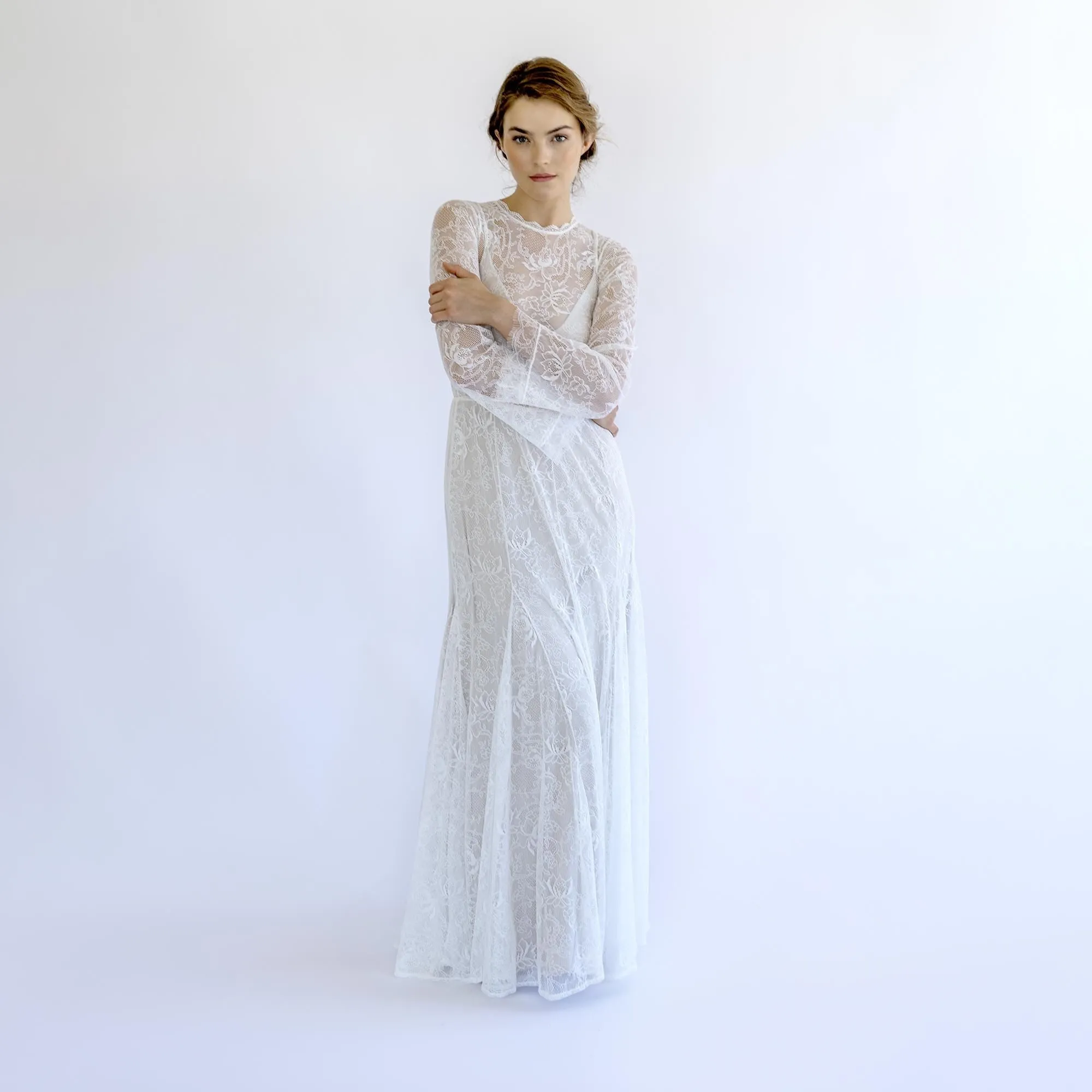 Gown with Champagne Lining #1499