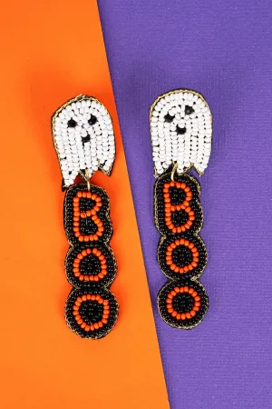 Happy Haunting! Seed Bead Earrings