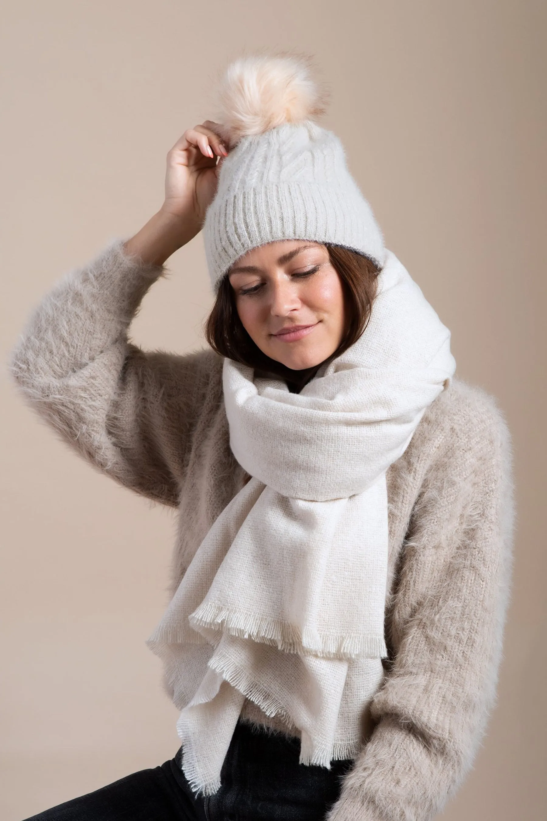 Hat Attack Classic Cable Pom Hat