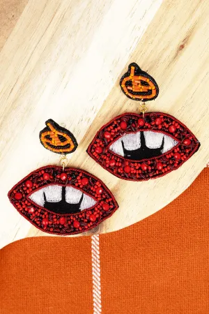 Have A Fang-tastic Night Seed Bead Earrings