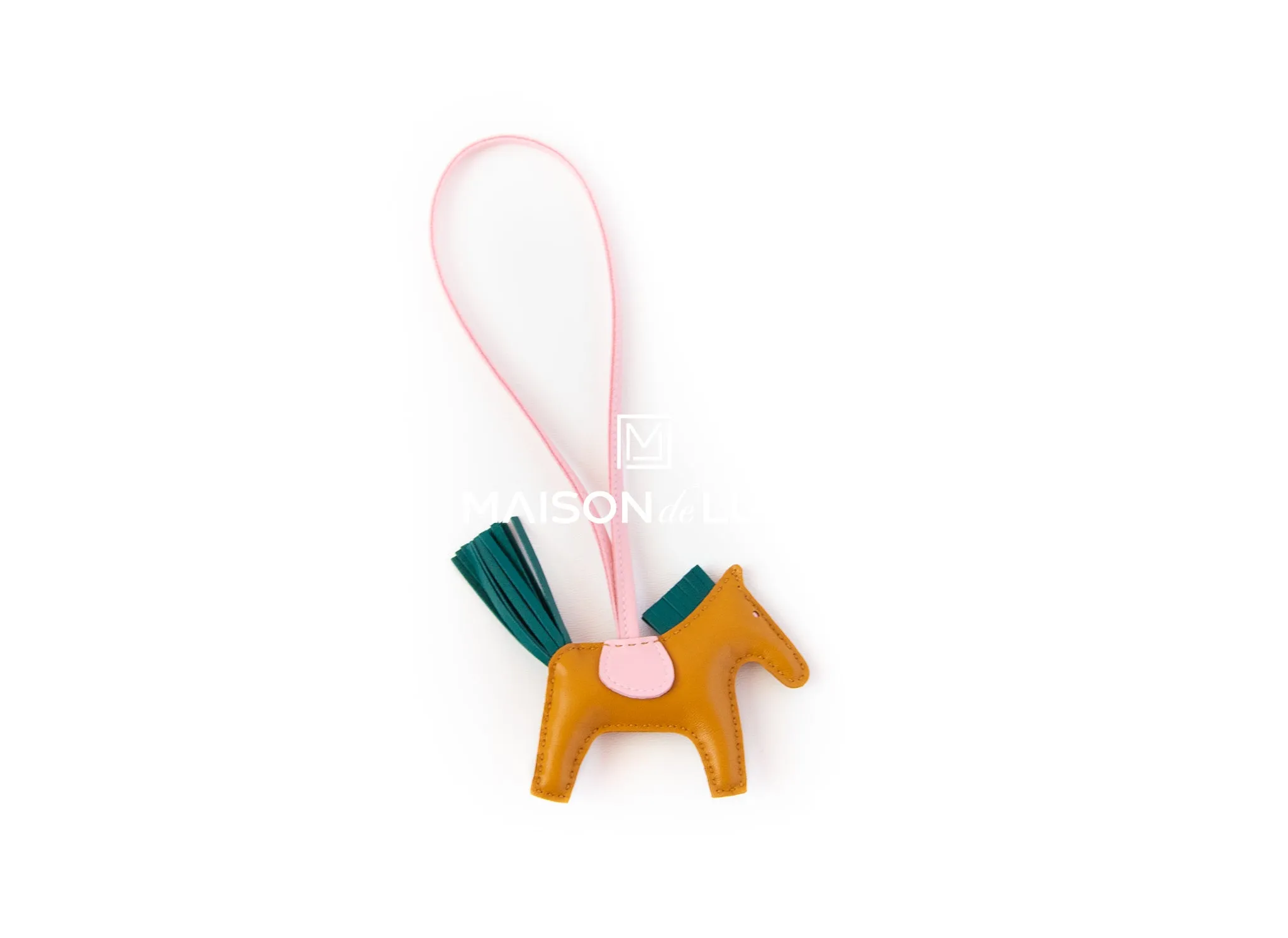 Hermes Sesame Malachite Sakura Rodeo Bag Charm PM