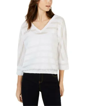 INC International Concepts Women's Illusion Stripe Knit Hoodie