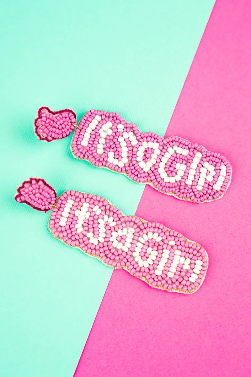 It's A Girl Gender Reveal Ribbon Earrings
