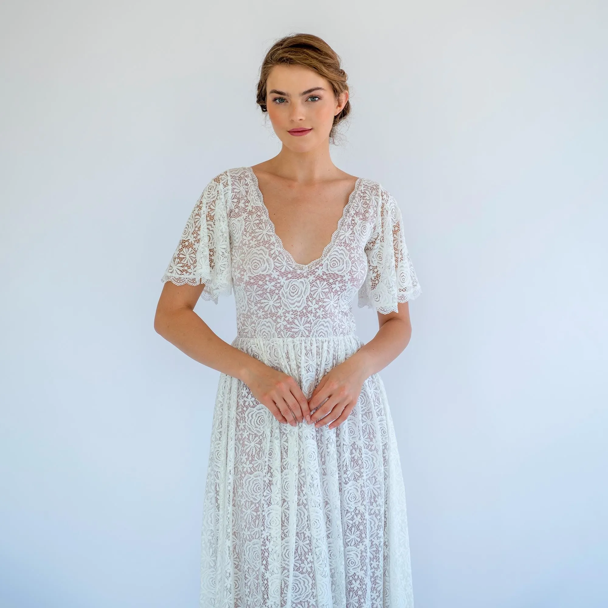 Ivory Blushed  Dress #1475